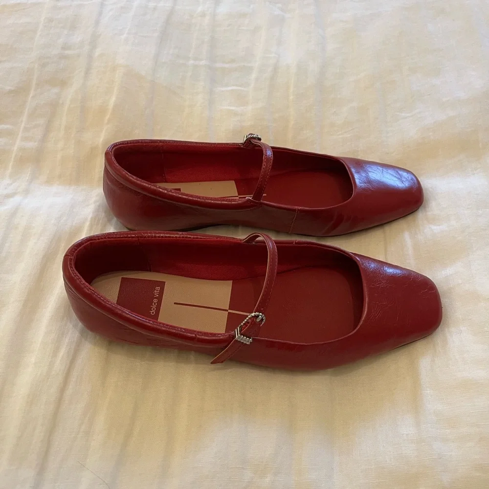 Dolce Vita Red Flats for Women - Picture 4 of 5